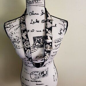 Ralph Lauren Jeans Vintage Black Painted Heart Grommet Belt Size S